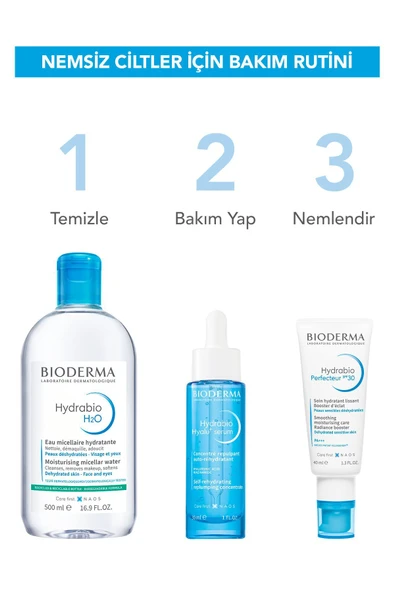 Bioderma Hydrabio H2O Nemlendirici Micellar Makyaj Temizleme Suyu Kuru Ciltler Yüz, Göz Çevresi 500 ml - Resim 8