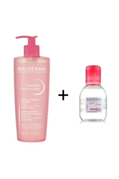 Bioderma Sensibio Foaming Gel 500 Ml + Sensibio H2o 100 Ml ürün görseli 1