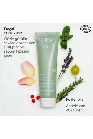 Caudalie Vinopure Arındırıcı Temizleme Jeli - 150mL - Resim 2