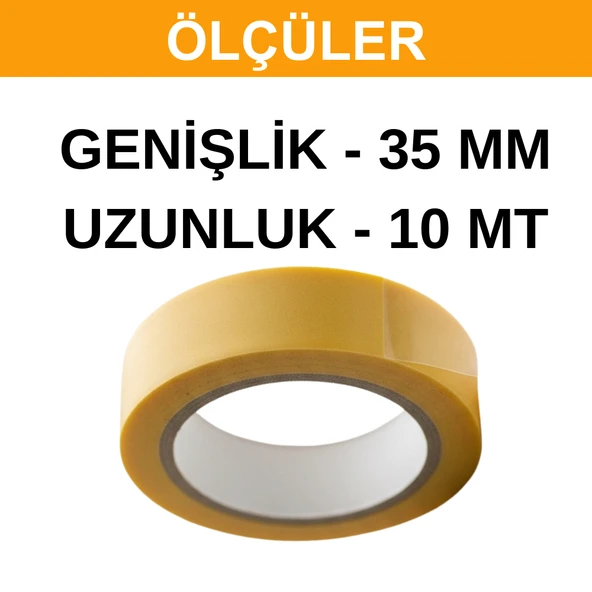 Beylini Çift Taraflı Bant 35mm Dayanıklı Süper Yapışkanlı Tablo Asma Halı Sabitleme Montaj Bantı 10 Metre - 5