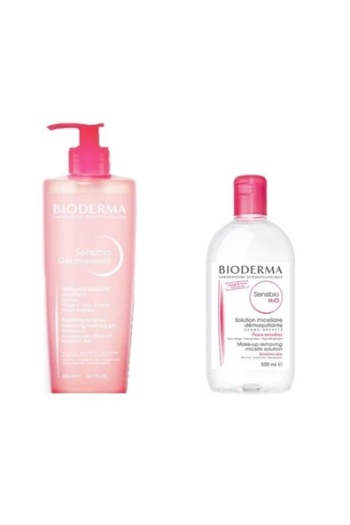 Bioderma Yüz Göz Ve Makyaj Temizleme Seti | H2o Ve Foaming Jel Orijinal Boy ürün görseli 1