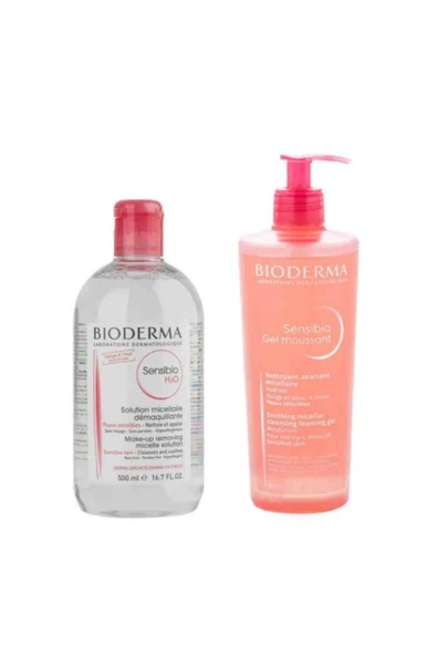 Bioderma Sensibio Foaming Jel 500 ml & Sensibio H2o 500 ml ürün görseli 1