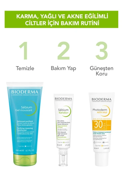 Bioderma Sebium Karma, Yağlı ve Akne Eğilimli Ciltler Sivilce, Siyah Nokta Karşıtı Yüz Temizleme Jeli 200 ml - Resim 6