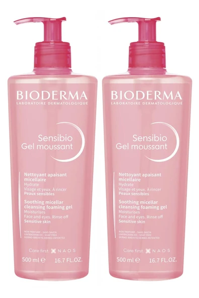 Bioderma Hassas Ciltler Için Temizleyici Jel - Sensibio Foaming Gel 500 ml 2 Adet ürün görseli 1