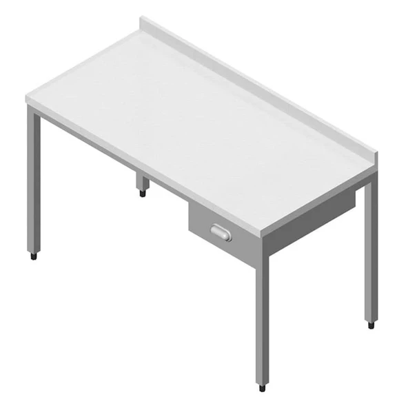 Öztiryakiler Çalışma Tezgahı Polietilen Tablalı Tek Çekmeceli 140x60 Cm ürün görseli