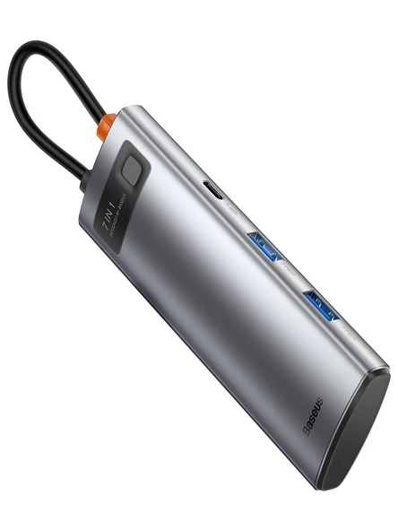 BASEUS Metal Gleam Series 7 in 1 Multifonksiyonel Type-C Hub Adaptör Docking Station WKWG020113 - 4