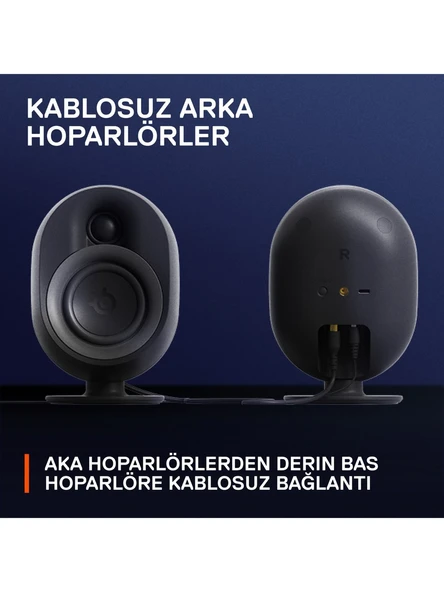 SteelSeries Arena 9 RGB 5.1 Surround Optik ve Bluetooth Bağlantılı Oyun Hoparlörü   ( OUTLET ) - 4