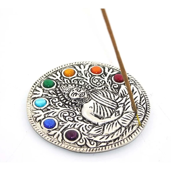 Metal 7 Çakra ( Chakra ) Buda Tütsülük - 2