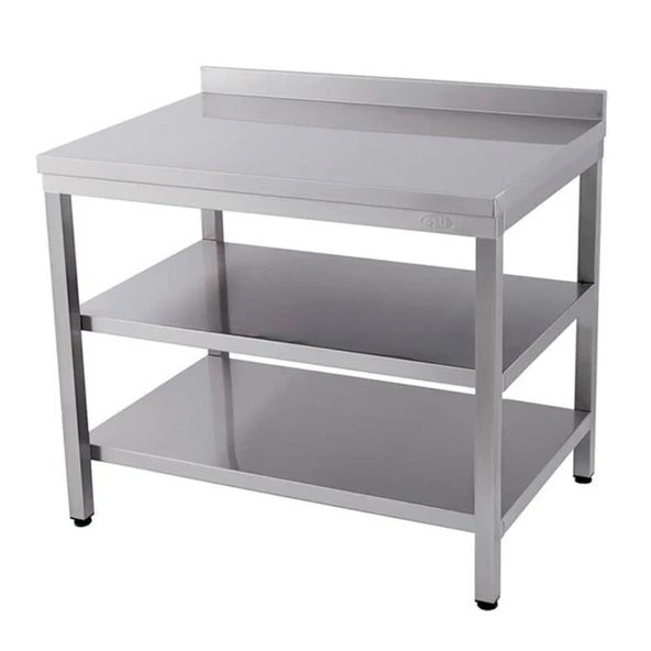 Öztiryakiler Çalışma Tezgahı Ara Raflı Sırtlı 160x60 Cm ürün görseli