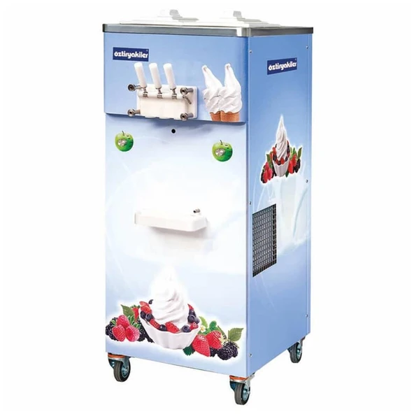 Öztiryakiler Üç Kollu Dondurma Ve Donmuş Yoğurt Makinesi, Pompalı, Karıştırıcılı, 2x11 Lt ürün görseli