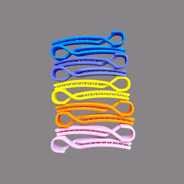 Croc Plastik Saç Pensi 3 x 10lu - Profesyonel - Kuaför tipi, Ergonomik, Pratik - Resim 4