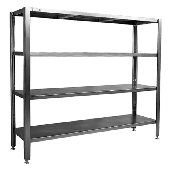 Öztiryakiler 4 Katlı Paslanmaz İstif Rafı, Düz Tabla, 46x122x183 Cm ürün görseli