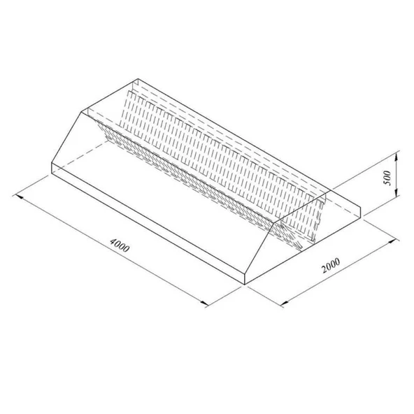 Öztiryakiler Filtreli Orta Tip Davlumbaz, 400x200 Cm ürün görseli 1