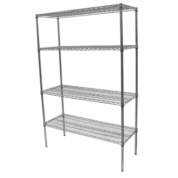 Öztiryakiler 4 Katlı Paslanmaz İstif Rafı, Düz Tabla, 46x183x183 Cm ürün görseli
