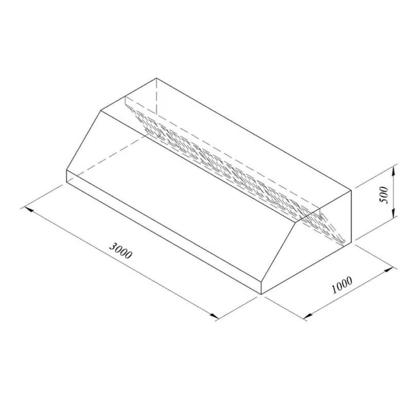 Öztiryakiler Filtreli Duvar Tipi Davlumbaz, 300x100 Cm ürün görseli
