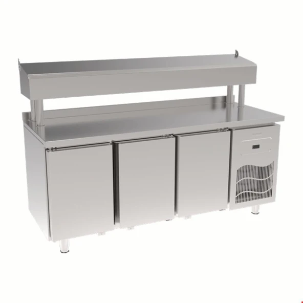 İnoksan Sgb190 - Paslanmaz Tablalı 3 Kapılı Pizza Hazırlık Ünitesi / Boru Ayaklı ürün görseli