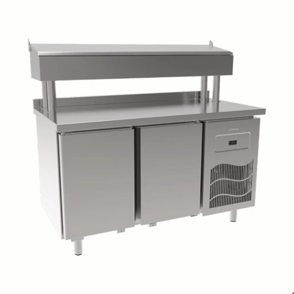 İnoksan Sgb140rs -Paslanmaz Tablalı 2 Kapılı Pizza Hazırlık Ünitesi /Boru Ayaklı