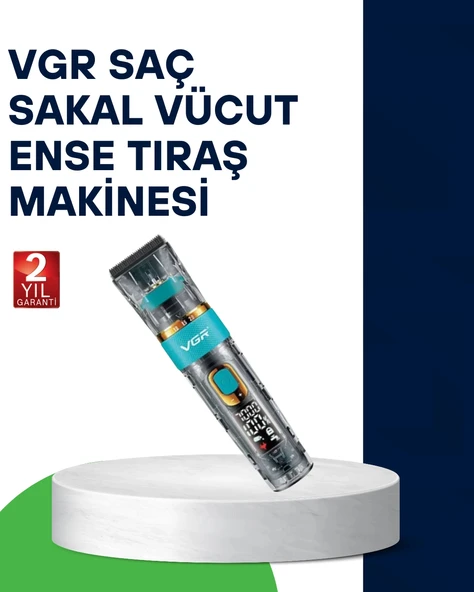VGR V-695 Profesyonel Saç ve Sakal Kesme Makinesi Şarjlı ve Kablolu Kullanım ürün görseli 1