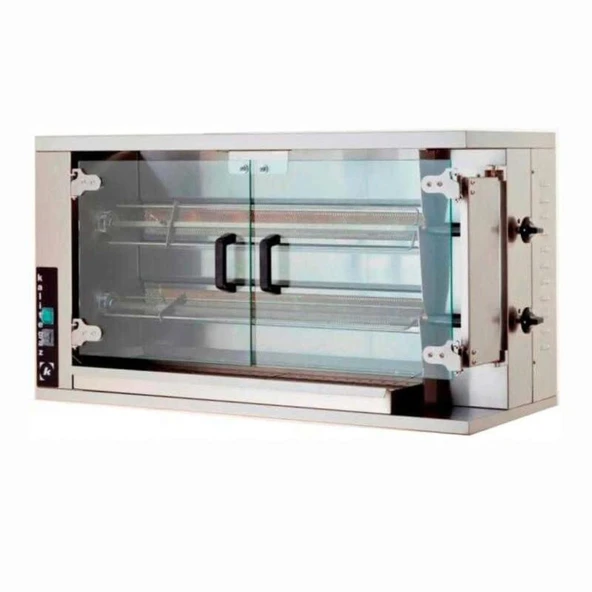 Öztiryakiler Elektrikli Piliç Çevirme Makinesi, 2 Şiş, 8-10 Piliç Kapasitesi ürün görseli