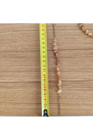 AtaRoots Doğal Akik (Carnelian) Taşı Bileklik, Kırık Taş Grubu, 572 - 2