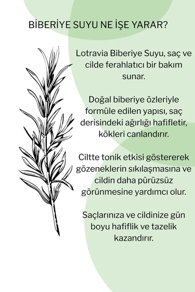 Biberiye Suyu Saç Toniği - Hızlı Saç Uzatma Etkili - Dökülme Karşıtı 100ml - 6