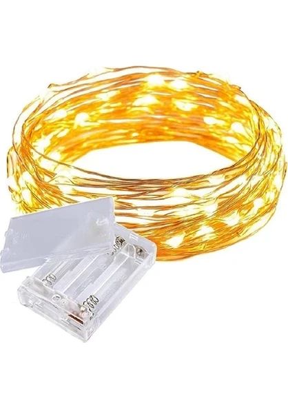 2 Adet 10 Metre Pilli Peri Led, Dekor Işık (Günışığı) - Resim 5