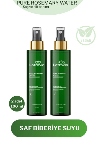 İkili Biberiye Suyu Saç Toniği - Hızlı Saç Uzatma Etkili - Dökülme Karşıtı 100ml x 2 adet - 1