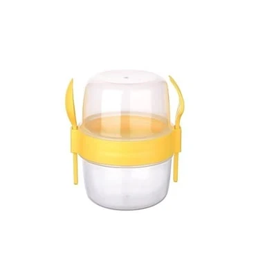 2 Adet Kaşıklı Müsli Kabı 800 ml - Resim 3