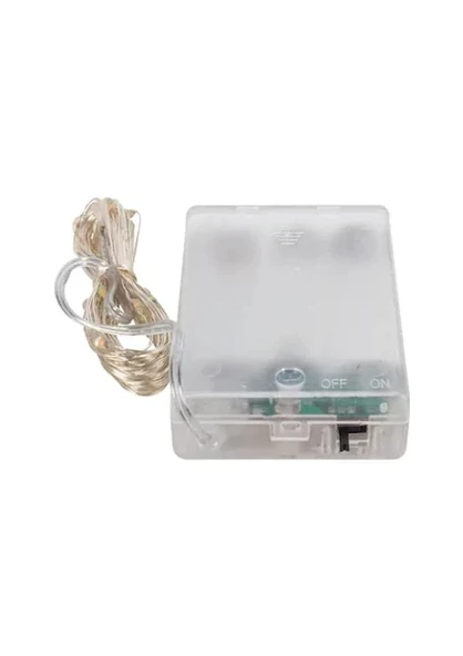 2 Adet 10 Metre Pilli Peri Led, Dekor Işık (Günışığı) - Resim 3