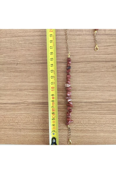 AtaRoots Jasper (Kırmızı Jasper) Bileklik, Kırık Taş Grubu, 22-25 cm - 571 - 2