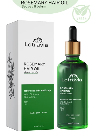 2'li Biberiye Yağı Aşırı Yıpranmış Saçlar için Biotin Özlü Saç Bakımı 2*50 ml - 3