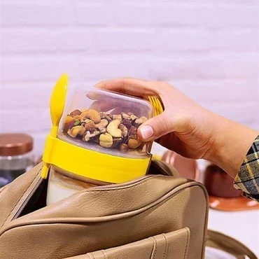 2 Adet Kaşıklı Müsli Kabı 800 ml - Resim 5