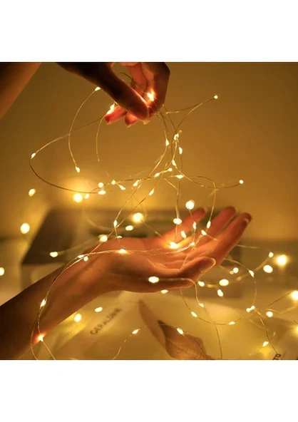 2 Adet 5 Metre Pilli Peri Dekor Işık Günışığı, Lamba Gün Işığı Yılbaşı Çam Ağacı Ev Süsleme ürün görseli