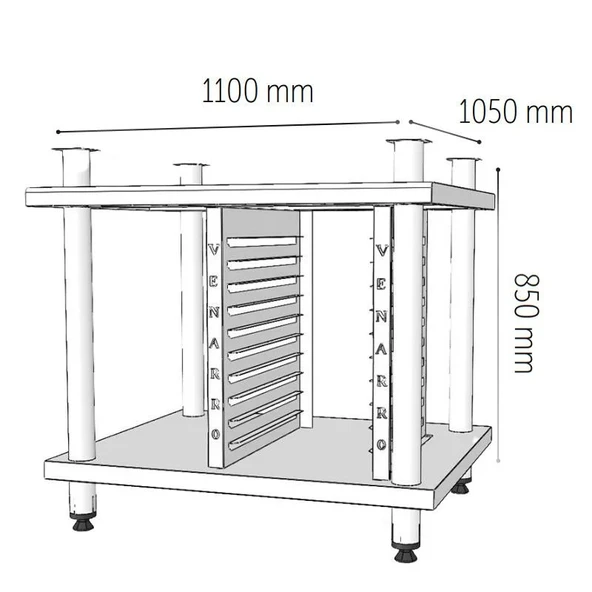 Venarro Gerda DEF - K20A Konveksiyonlu Fırın Alt Stand 20 li ürün görseli