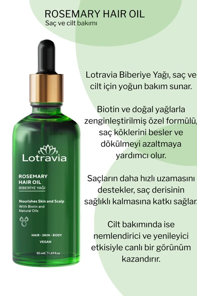 Biberiye Yağı | Saç Bakım Yağı – Saç Dökülmesine Karşı, Hızlı Uzama, Yoğun Onarım - 3