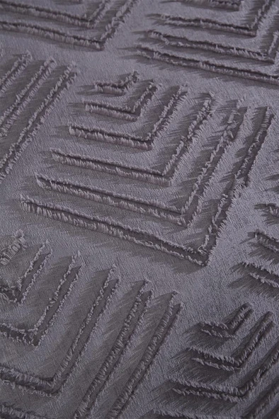 Çeyiz Diyarı Pine 2 Parça Tek Kişilik Pike Takımı Antrasit - Resim 5