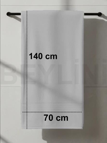 Beylini Banyo Havlu Takımı Yüksek Emici Yumuşak Banyo Hamam Vücut Plaj Havuz Sahil Havlusu Çeyizlik Gri 70x140cm - 5
