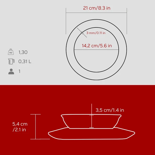 Lava Döküm Yuvarlak Çorba Kasesi ve Kayın Servis Ahşabı. Çap(Ø)14cm. - 5