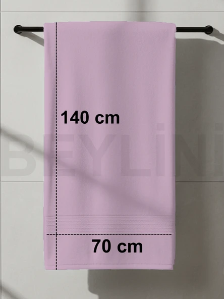 Beylini Banyo Havlu Takımı Yüksek Emici Yumuşak Banyo Hamam Vücut Plaj Havuz Sahil Havlusu Çeyizlik  Mor 70x140cm - 5