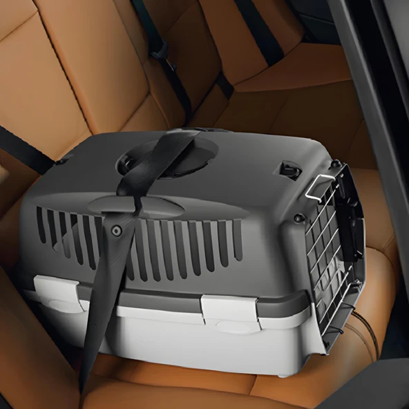 Stefanplast Gulliver 3 Kedi Köpek Taşıma Çantası Mavi Bej 61x40x38 Cm - 2