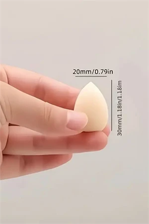 10'lu Kahve Tonlarında Mini Makyaj Süngeri Seti – Fondöten, Pudra, Kontür ve Harmanlama İçin Islak/Kuru Kullanıma Uygun (Rastgele Tonlar) - Resim 5