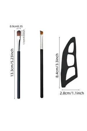 Göz Makyaj Asistanı - 2 Özel Far Fırçası, Göz Farı Araçları, Hızlı Makyaj Şablonları, Göz Farı Kalıpları, Kadın Başlangıç Seviyesi İçin Uygun, - 2