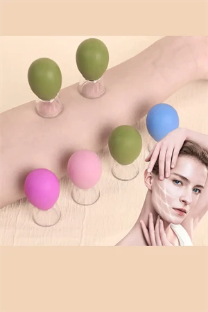 Vakum Emiş Masaj Kupaları – Yüz, Boyun, Çene, Kas & Eklem İçin Elektriksiz Masaj Aleti, Taşınabilir Çok Amaçlı Güzellik Aracı (Mor/Pembe/Mavi) - Resim 2