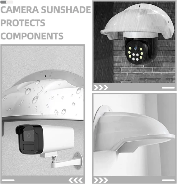 Güvenlik Kamerası ve Kapı Zili Yağmur Güneş Koruyucu Gölgelik Siper Koruyucu Plastik Kılıf Siperlik - Resim 3