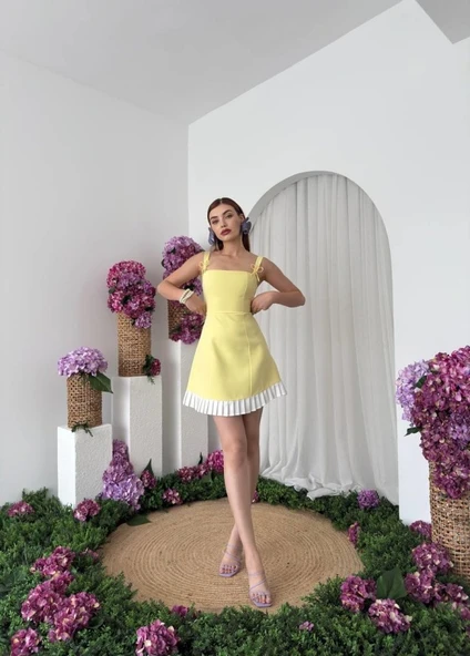 Steel Fiyonk Detay Elbise - Resim 3