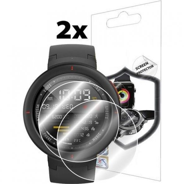 ECR Tüm Yuvarlak Camlı Saatler İçin(40mm) HD Esnek Nano Ekran Koruyucu (2 Adet) - 3