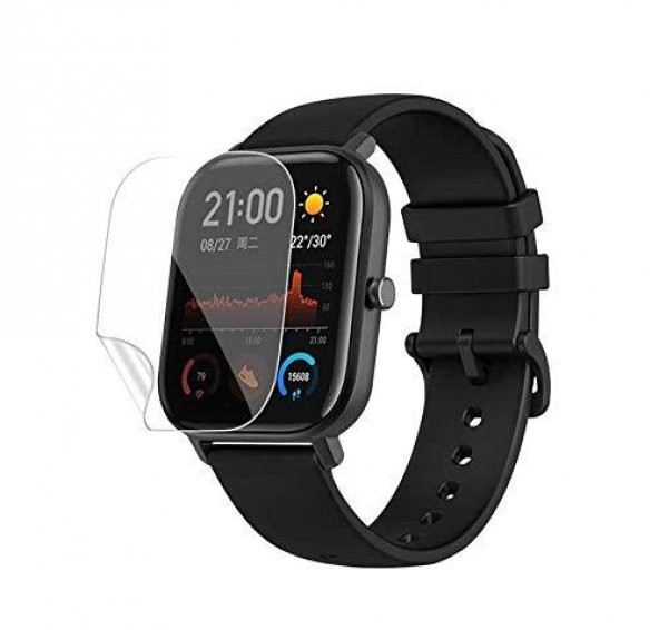 ECR Amazfit GTS 2 HD-ŞEFFAF Gerçek Kırılmayan Nano Ekran Koruyucu (2 Adet)