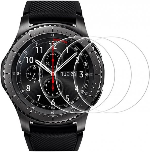 ECR Samsung Gear S3 Frontier MAT Gerçek Kırılmayan Nano Ekran Koruyucu (2 Adet)