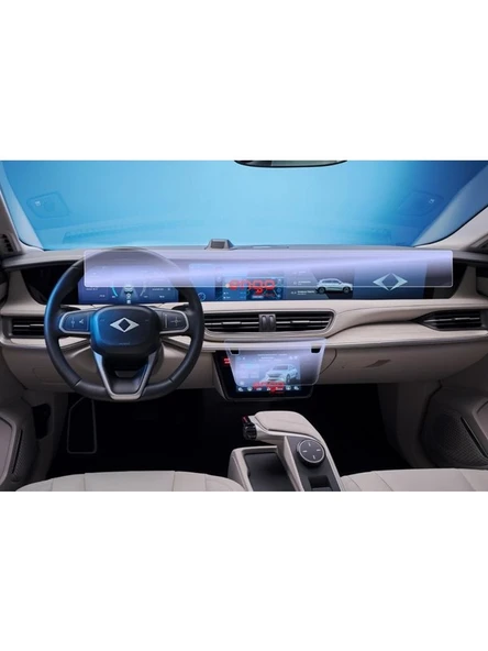 Togg T10X Ekran Koruyucu Digitlal Gösterge Bilgi ve Kumanda Ekranı Şeffaf - 5