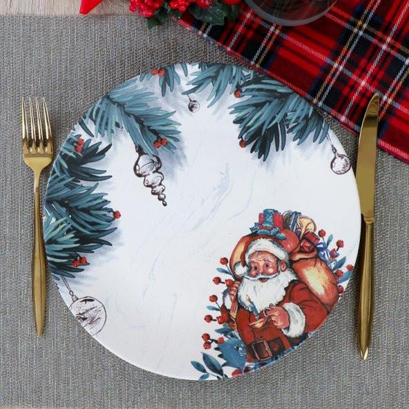 Keramika Tonton Noel Baba Servis Tabağı 26 Cm - 17955